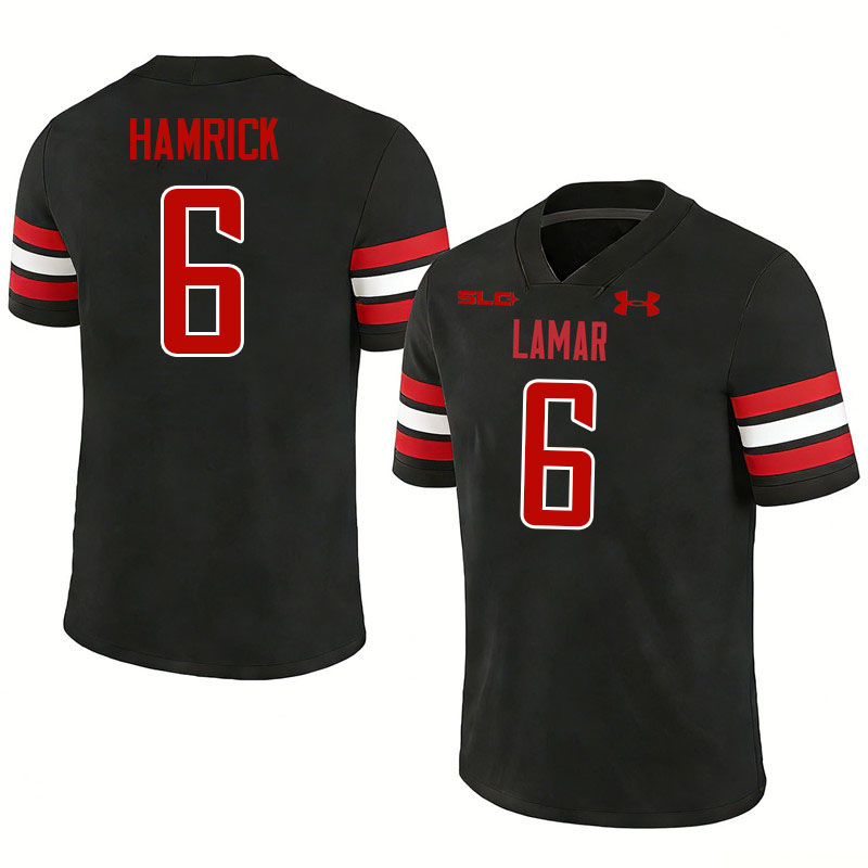 Lamar Cardinals #6 Ronnie Hamrick College Football Jerseys,Uniforms-Black